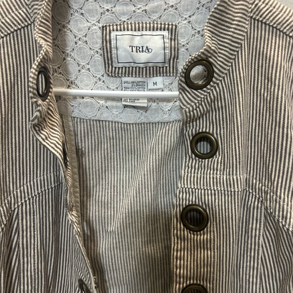 TRIA Women's Jacket - Brown and White 0156 - Picture 2 of 7